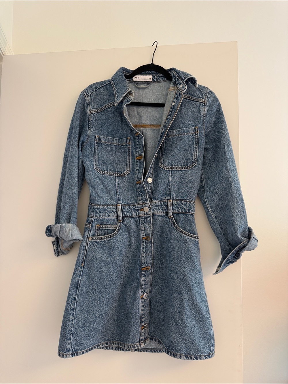Zara Blue Denim Mini Dress